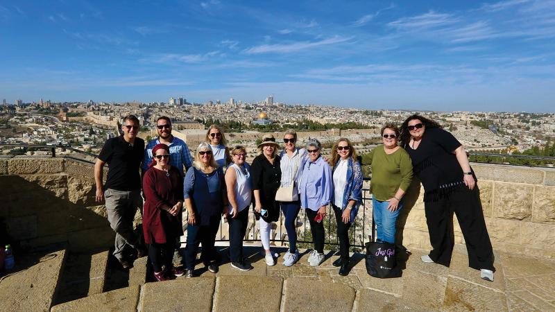 Travex team and group at the Mount of Olives