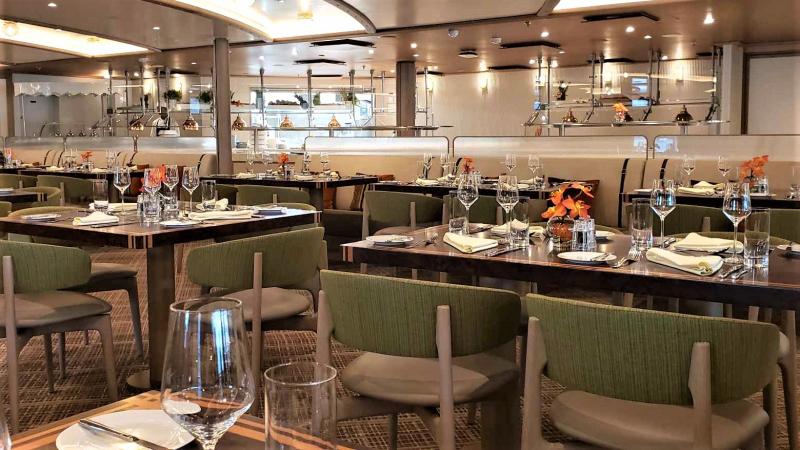 The Colonnade is a casual restaurant on Seabourn Venture.