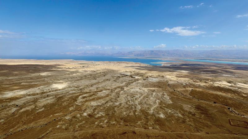 View from Masada towards the Dead Sea