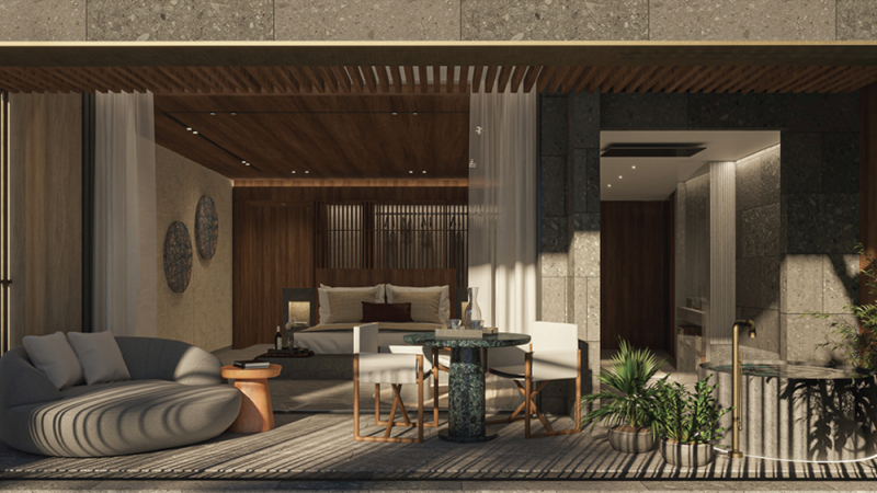 Waldorf Astoria Guanacaste guestroom rendering