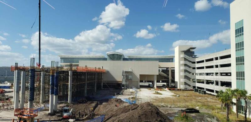 Now under construction is a new bridge for walkers that will connect Terminal C with the next section of Terminal C that houses the Brightline train station. 