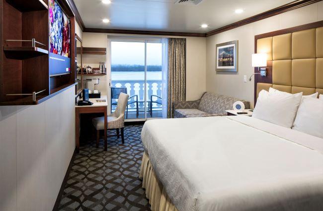 Balcony stateroom on American Queen Voyages' American Countess