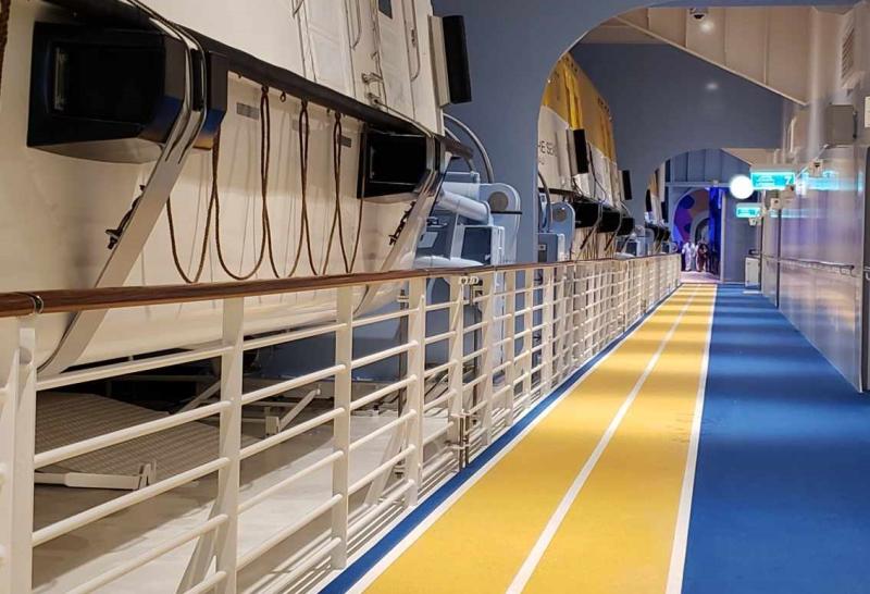 Icon of the Seas' walking/running track.