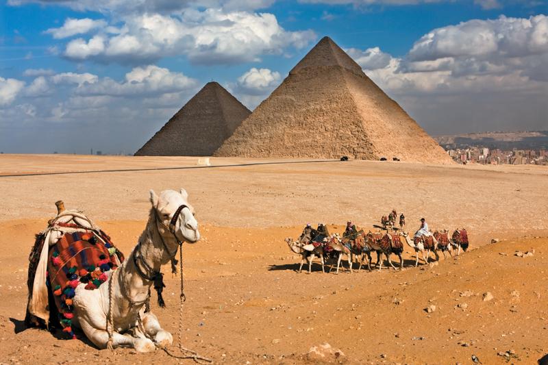 Giza Pyramids and Cairo Egypt