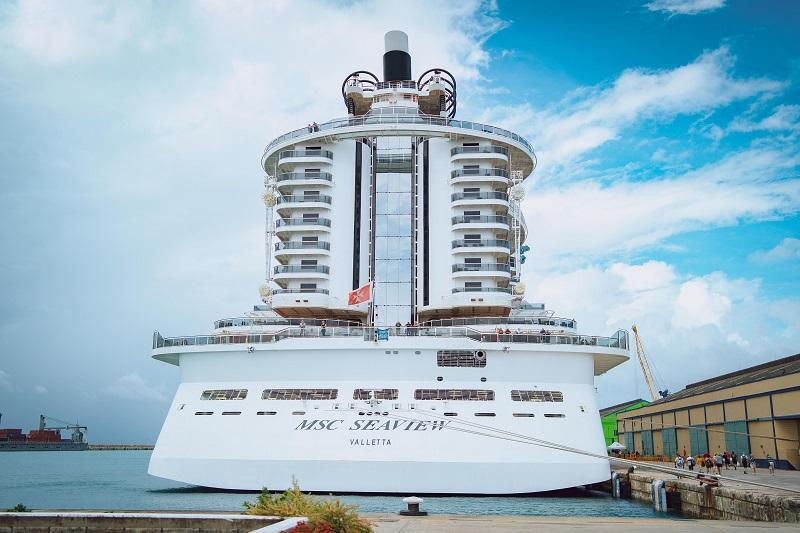 MSC Cruises' MSC Seaview is docked at the Port of Bridgetown this year.