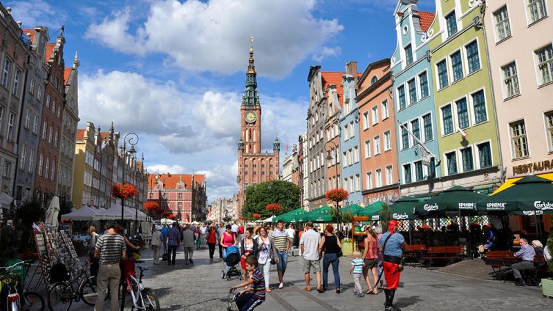 Ulica Długa in Gdansk, Poland