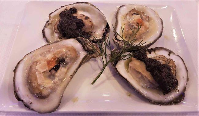 Regina Charboneau's salt and peppered oysters, served in American Countess' Grand Dining Room.