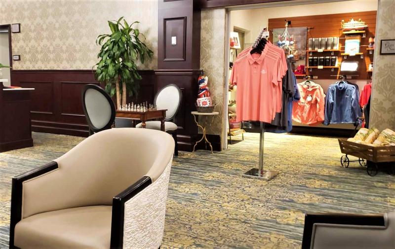 One portion of the Grand Lobby on American Countess is home to a small boutique. 