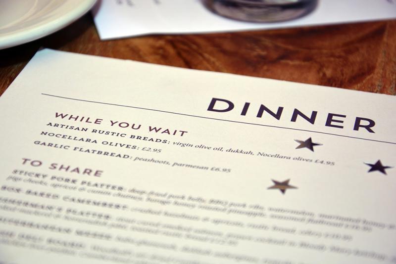 menu categories