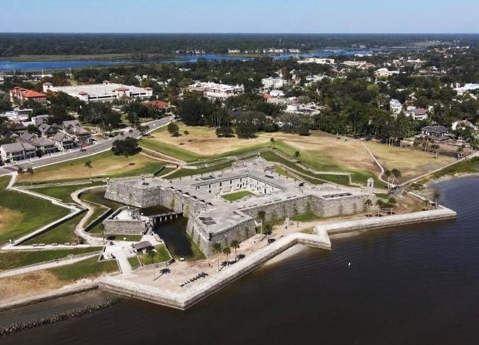 The old Spanish fort, Castillo de San Marco, is a big attraction for visitors to downtown St. Augustine, FL. 