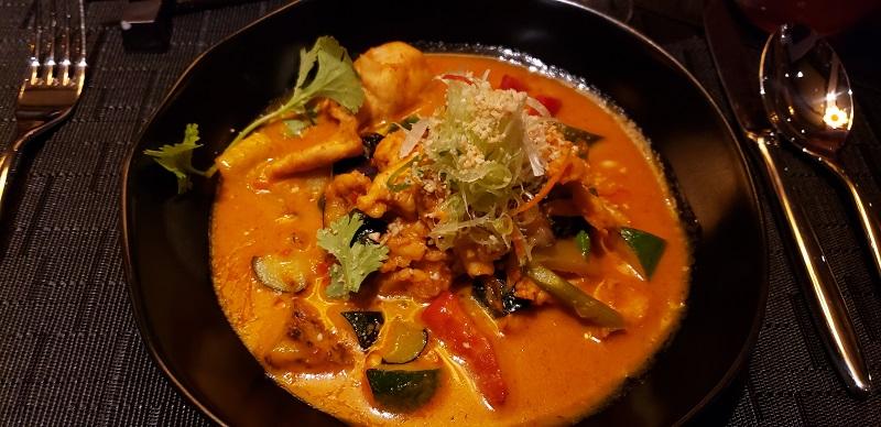 Panang Red Curry Coconut Chicken in Tamarind, Holland America's Rotterdam
