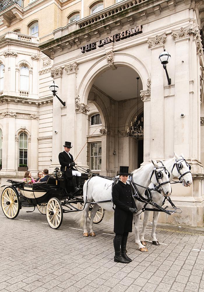 The Langham London's horse-drawn carriage