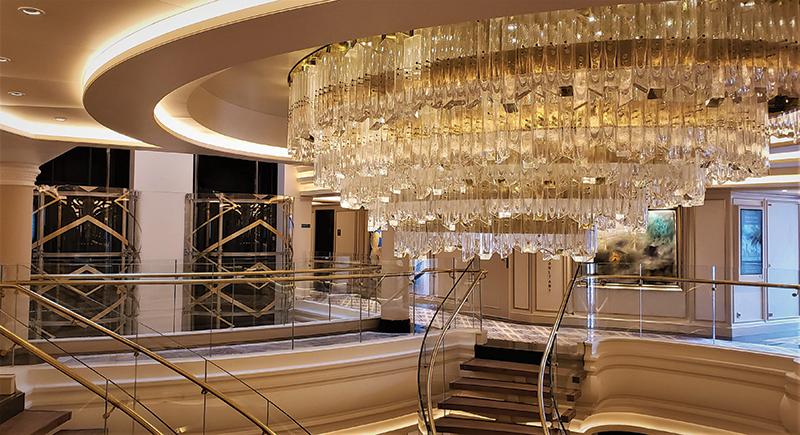 Atrium of the ultra-luxury Seven Seas Splendor