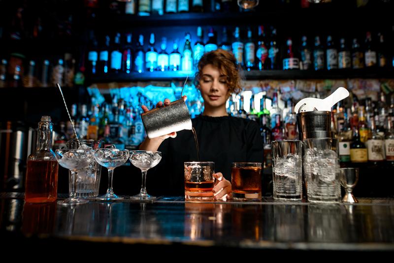 whiskey cocktail spirited stock