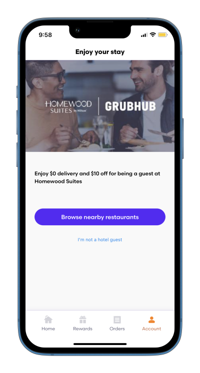 GrubHub partners with Homewood Suites