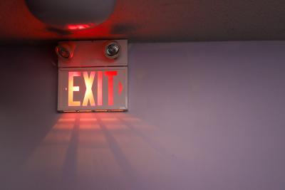 exit sign bar security active shooter