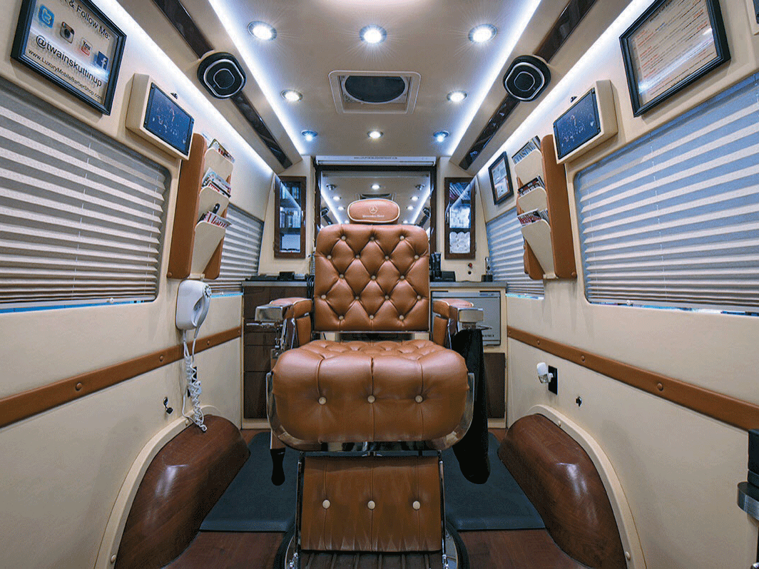 Twain Taylor Provides Luxury Services in a Mobile Barbershop
