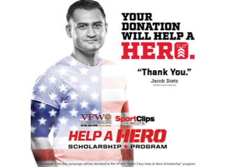 Salute Those Who Serve Through Sport Clips Haircuts Help A Hero Scholarship Campaign