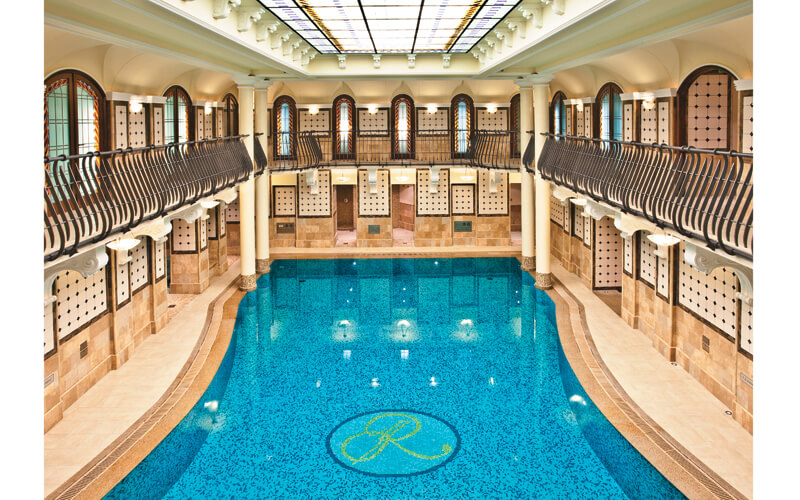 The indoor swimming pool the citys largest is a highlight of the spa
