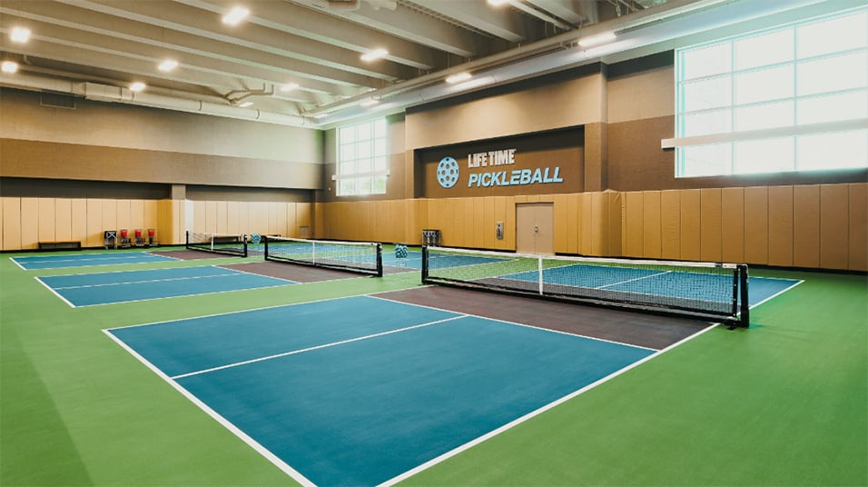 Life Time Lakeville indoor pickleball courts