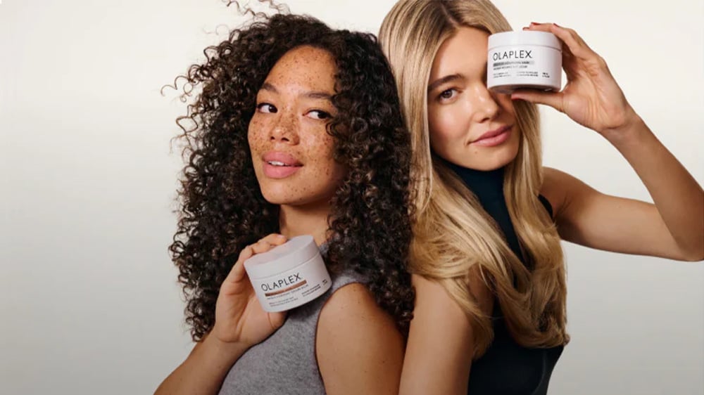 Models with new OLAPLEX hair masks