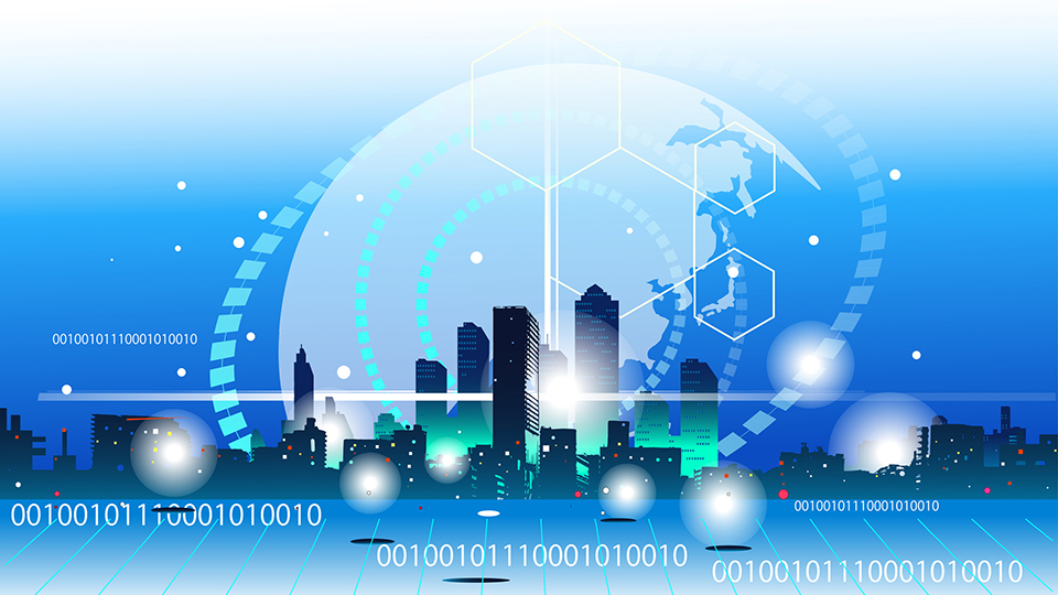 Image of cityscape with technology