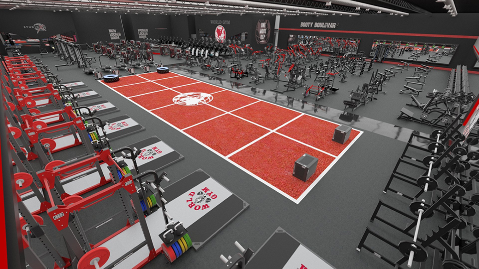 Rendering of the World Gym Signature club model