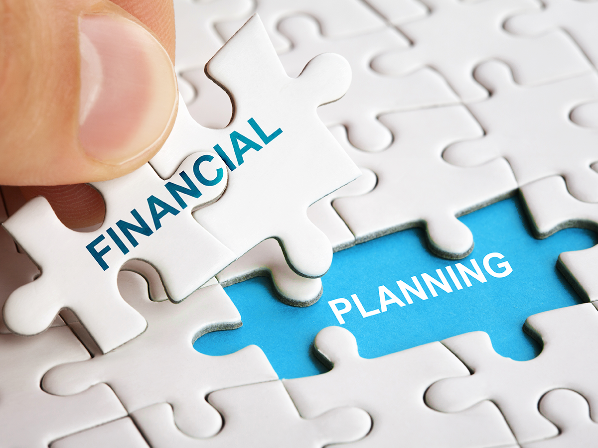 Financial planning stock image