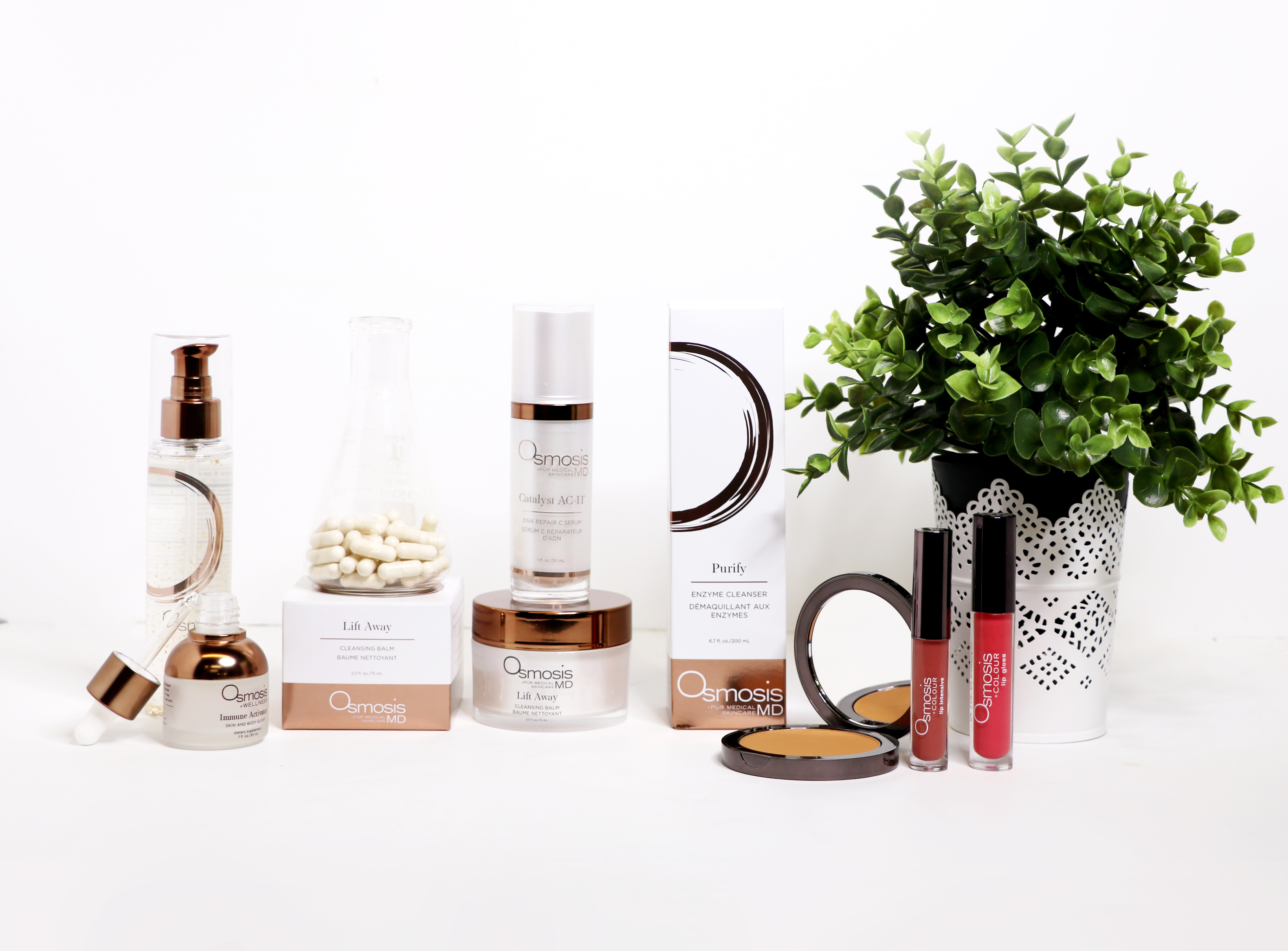 Some of the new products from Osmosis Beauty  Photo courtesy of Osmosis Beauty