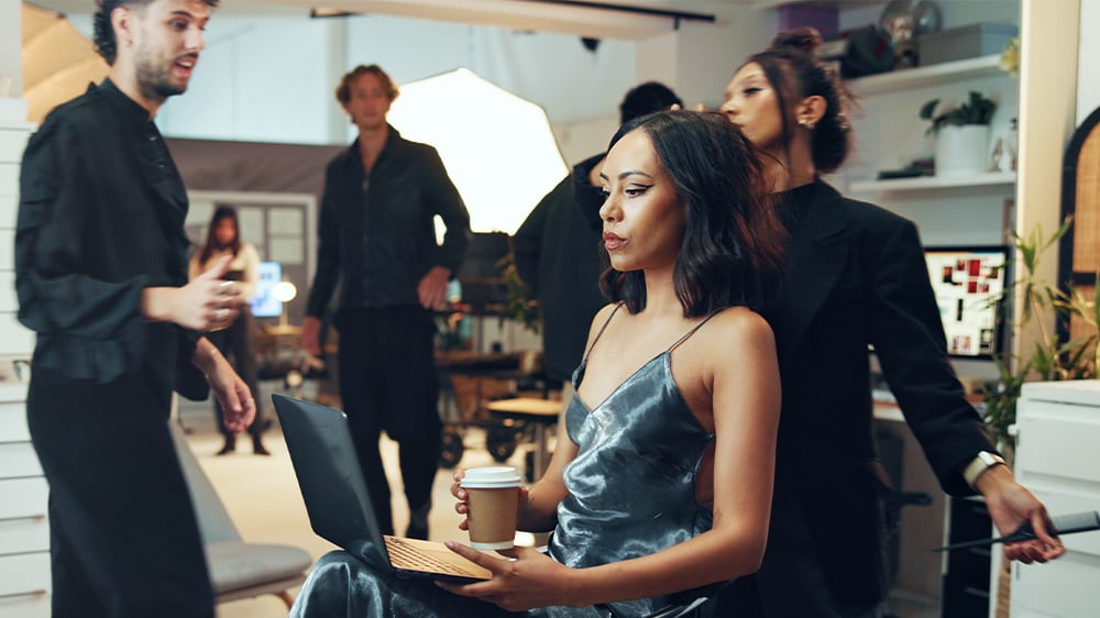 Actress behind the scenes 