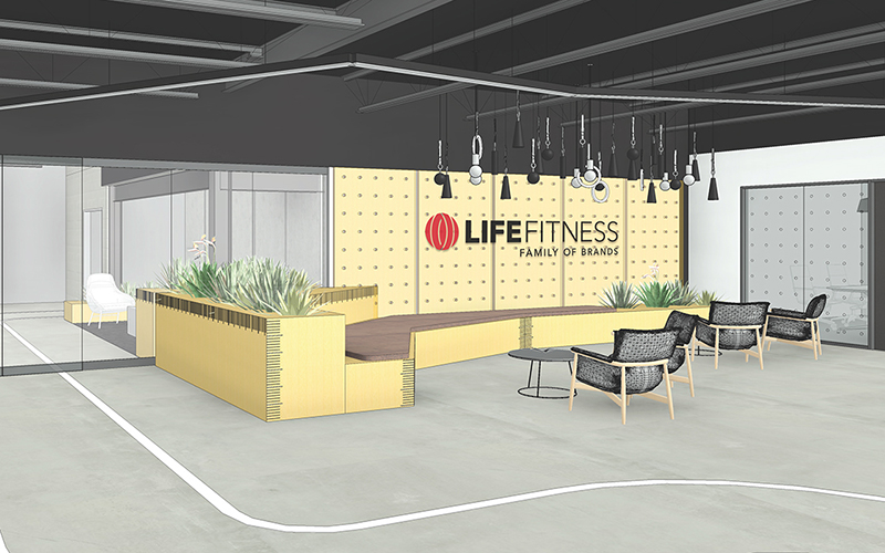 Rendering of Life Fitness renovations