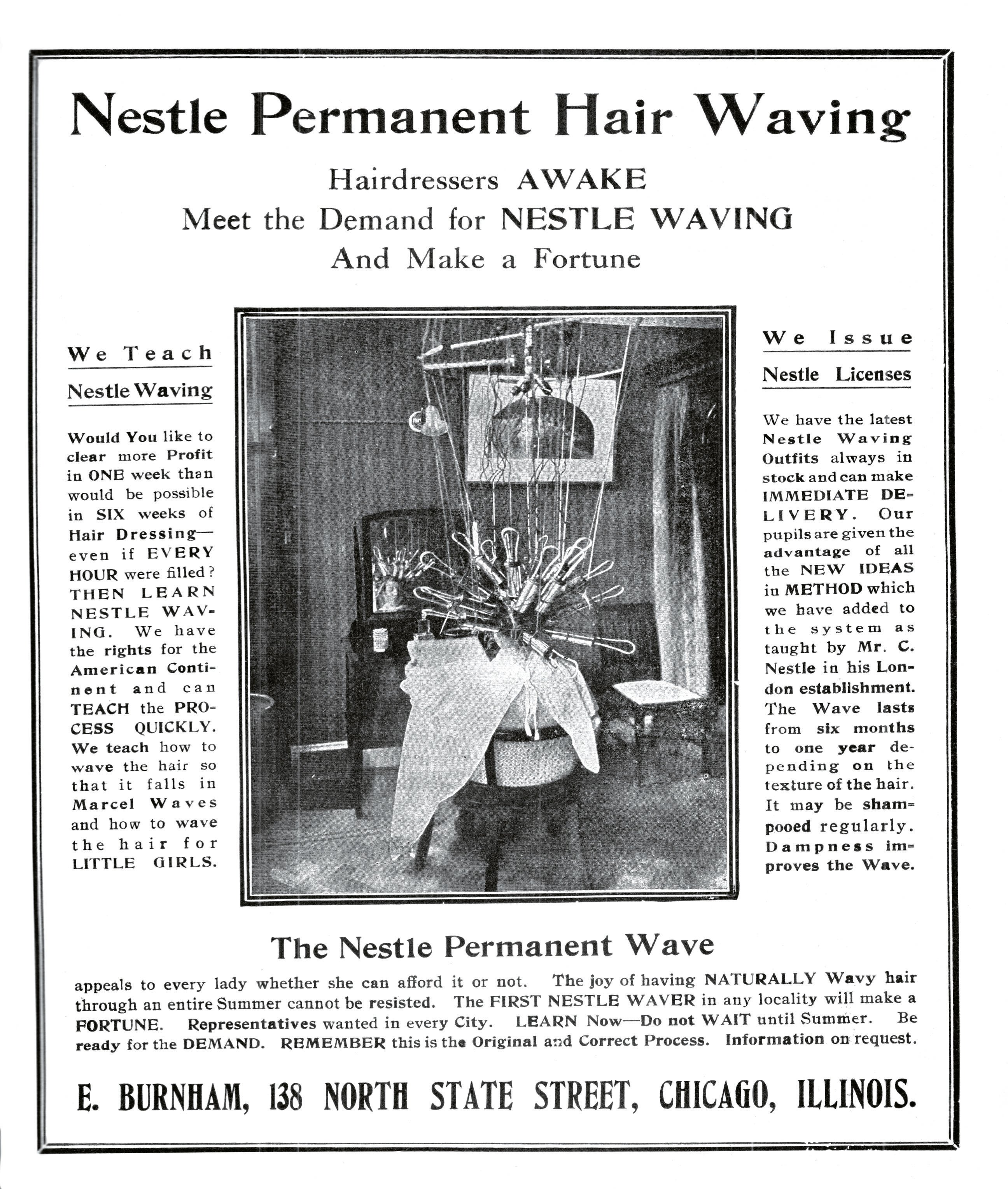An ad for Nestle permanent waving 
