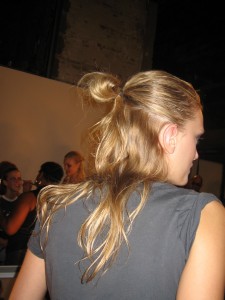 The half-pony style for the Alexander Wang show