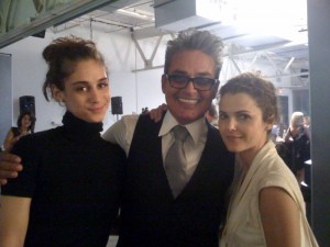 Oribe flanked by actress friends Keri Russell (right) and Andi Potamkin (left)