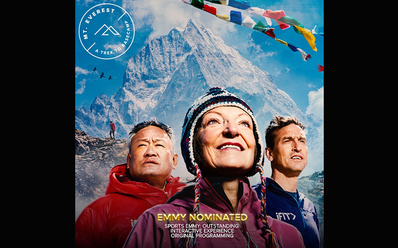 Image of poster announcing iFITs Everest trek Sports Emmy nomination