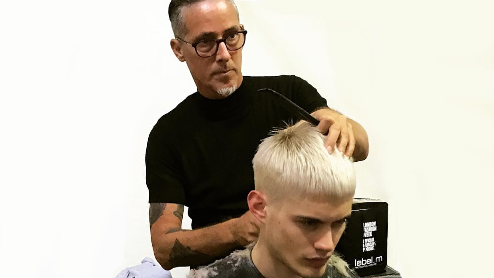 Jim Shaw and male model 