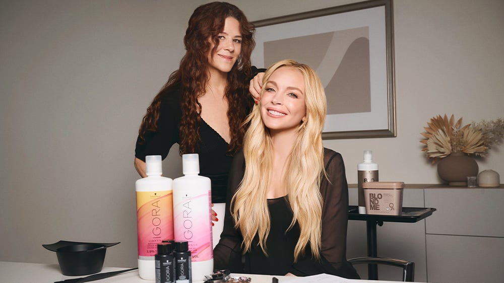 Tracey Cunningham and Lindsay Lohan 