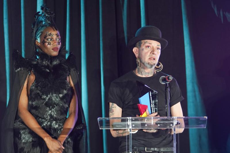 Hairdresser of the Year Omar Antonio & award-winning model
