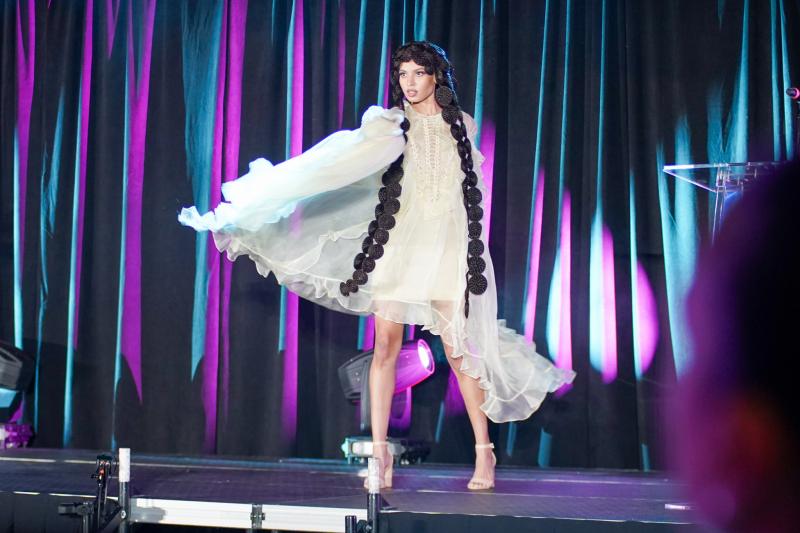 Live model for Hairdresser of the Year finalist Jamie Wiley.