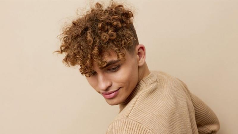 Messy textured curls with undercut