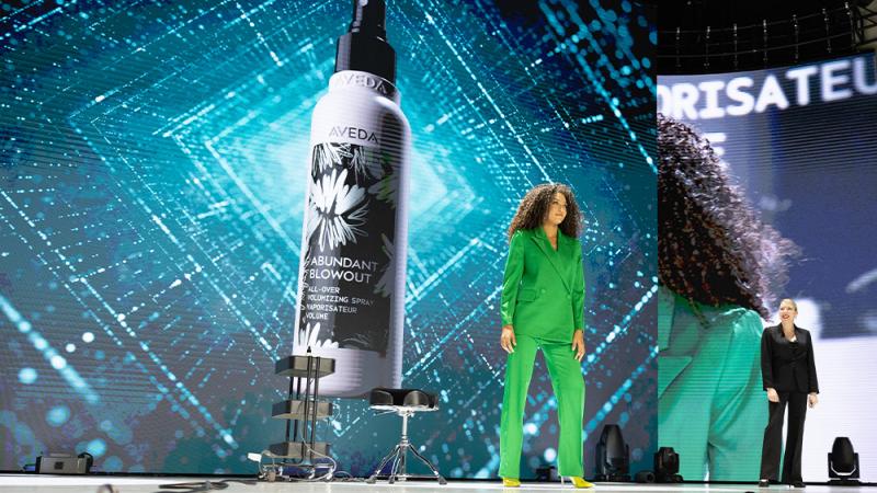 Bea Carmichael (right) and model at Aveda Congress 2025