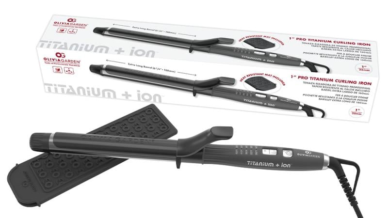 Olivia Garden Titanium ion curling iron with extra long barrel