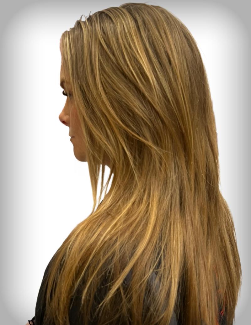 Shift cutting with a razor creates body and movement for clients afraid of layers.