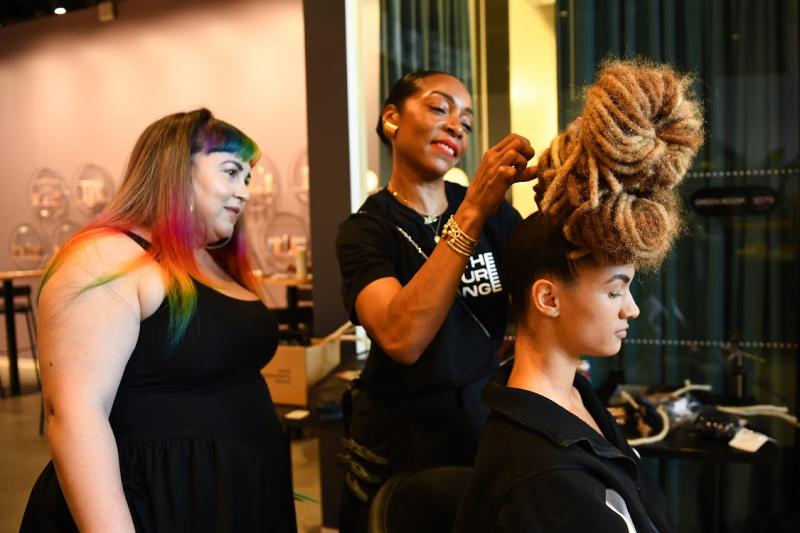 Hairstylists at the Texture of Change event in L.A. in May 2025