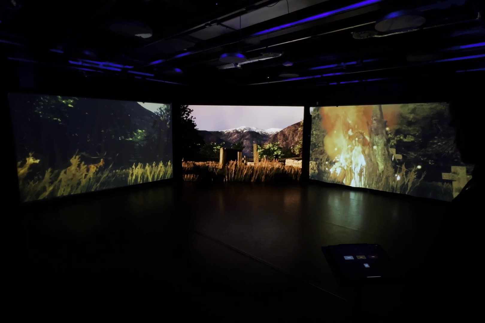 University of South Wales Ctrl Suite 4 Seasons show with led screen