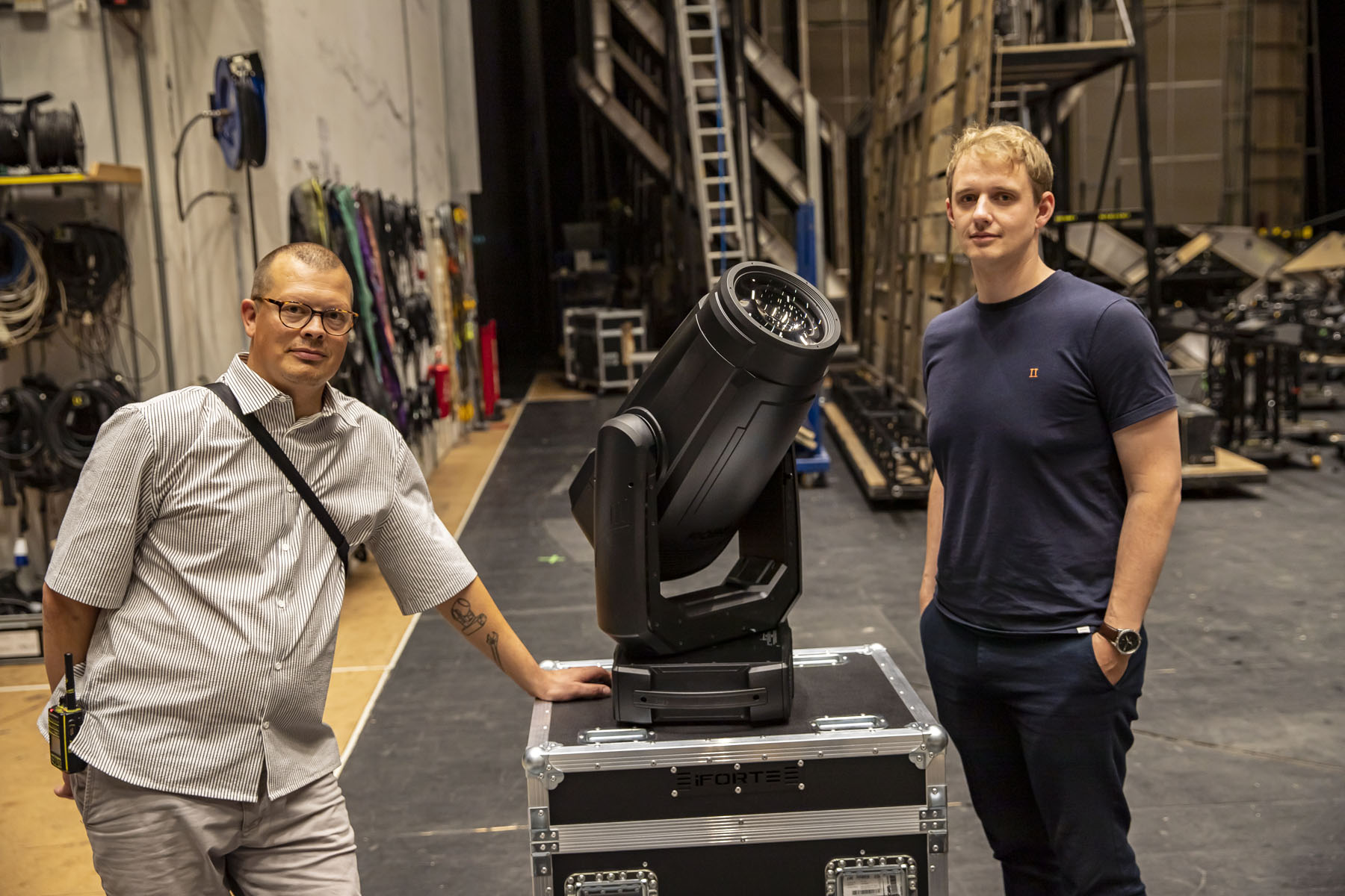 Royal Danish Operas Chief LX Sune Schou on the left with Martin Braad from Light Partner