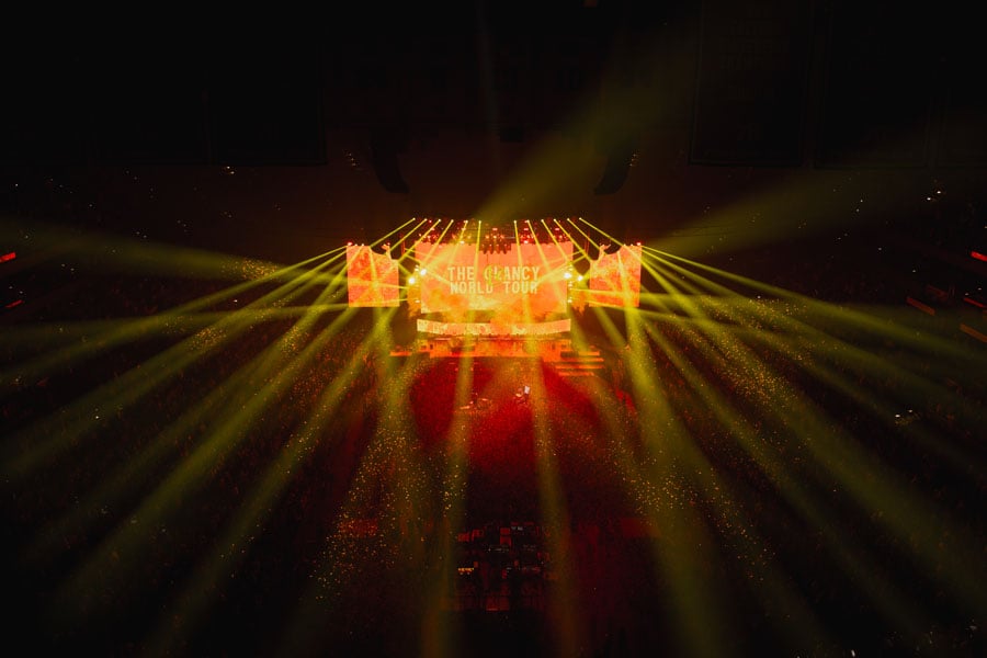 Stadium view of stage for The Clancy World Tour