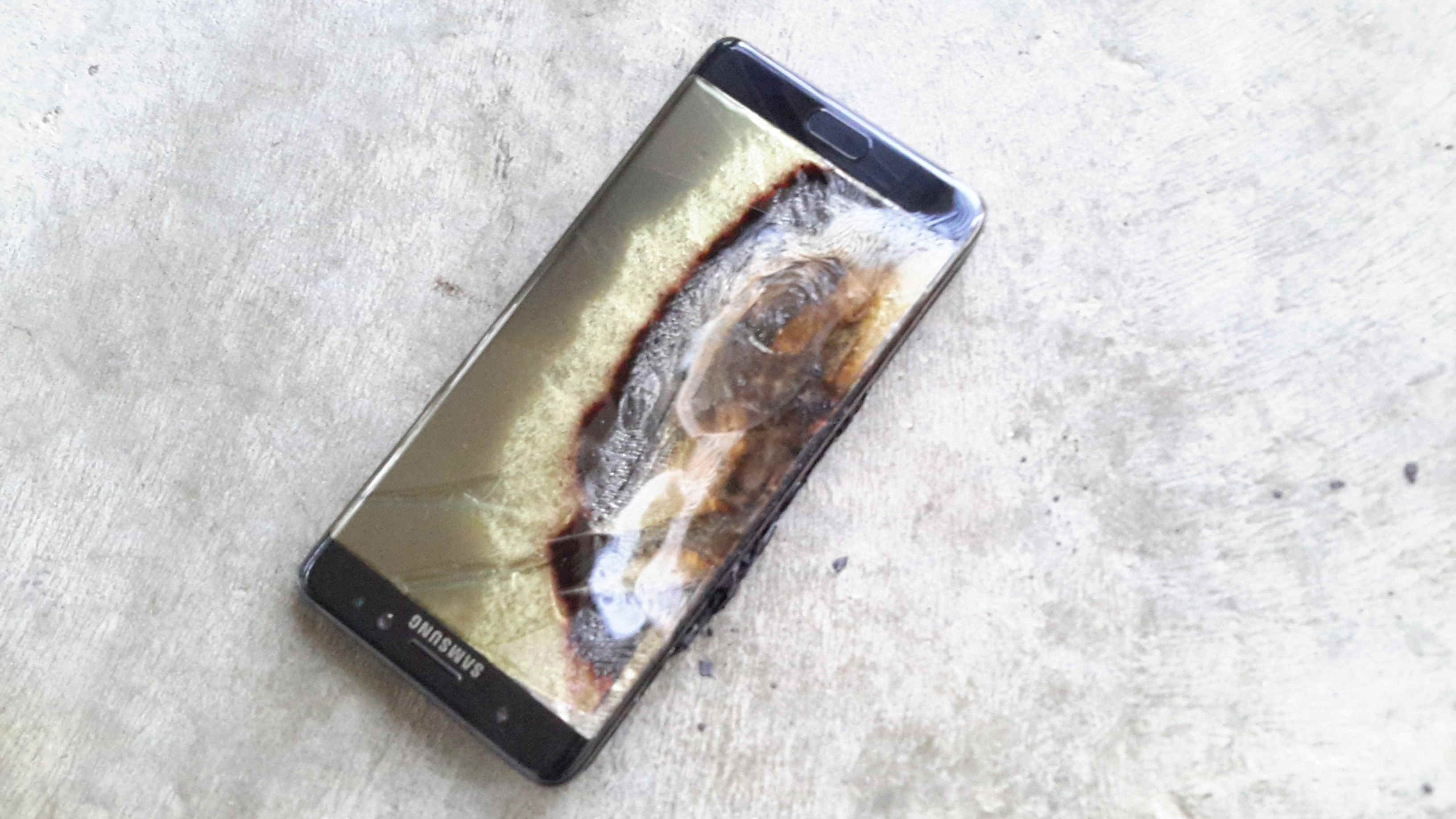 A Note 7 with an exploding battery