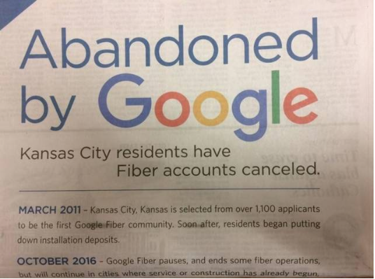 Charter ad mocking Google Fiber