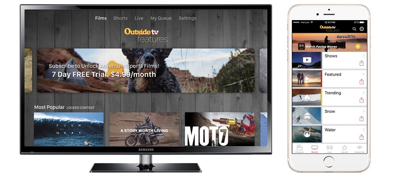 Outside TV Features SVOD service Outside TV